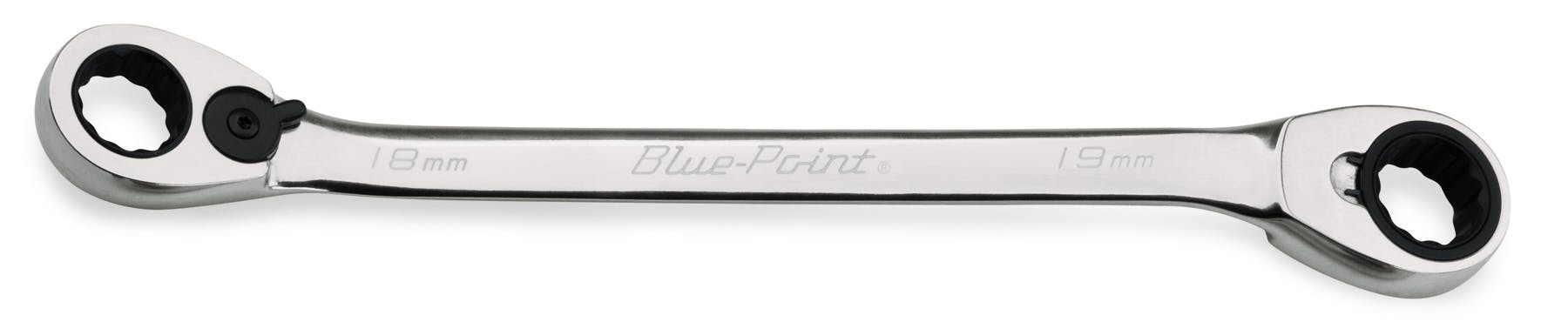 18-19 mm 12-Point Metric 25° Offset Reversible Ratcheting Box Wrench (Blue-Point®) | BXORM1819 18-19 mm 12-Point Metric 25° Offset Reversible Ratcheting Box Wrench (Blue-Point®) | BXORM1819